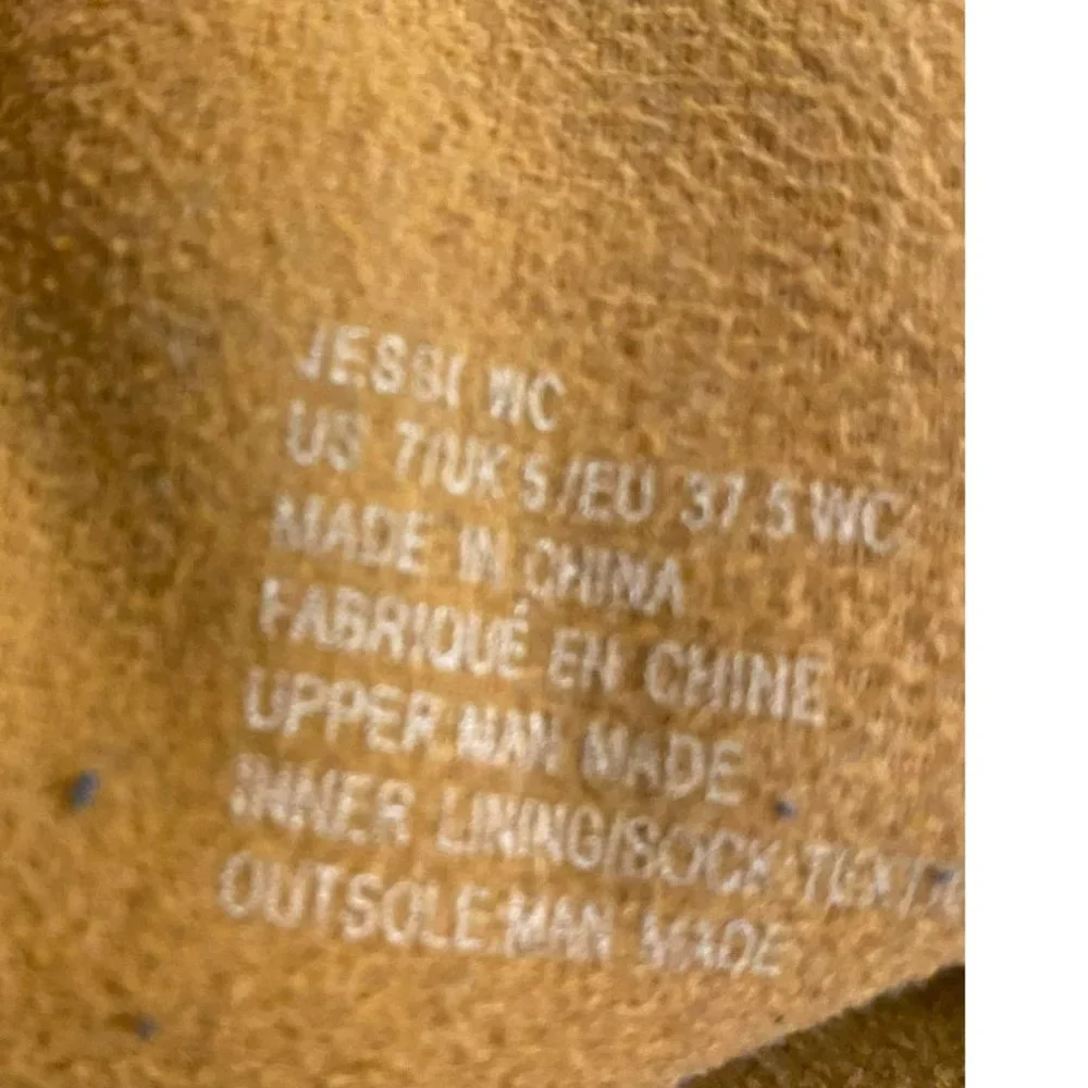 Shoe Dazzle Jessi WC Womens Over the Knee Tan Flat Heel Boot Size 7 Academia Y2K